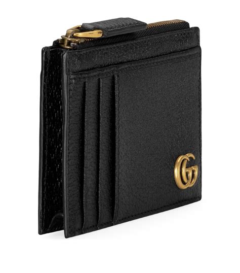 black gucci card holder mens|Gucci gg marmont card holder.